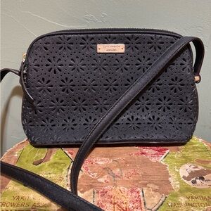 Kate Spade Perforated Black Crossbody Bag